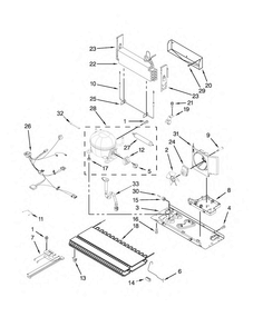 Unit Parts Diagram and Parts List for KRFC300ESS01  KitchenAid Refrigerator