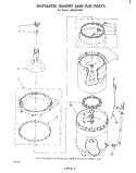 AGITATOR, BASKET AND TUB Diagram and Parts List for LA5530XPW1  Whirlpool Washer