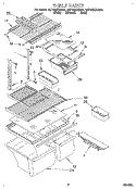 SHELF Diagram and Parts List for 8ET18ZKXDW01  Whirlpool Refrigerator