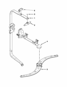 Upper Wash And Rinse Parts Diagram and Parts List for 66513292K116  Kenmore Dishwasher