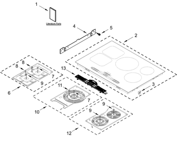 Part Location Diagram of W11741510 Whirlpool Quick Start Guide