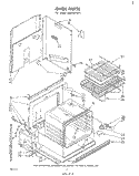 OVEN Diagram and Parts List for RS610PXK1  Whirlpool Range