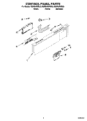 CONTROL PANEL PARTS Diagram and Parts List for KUDS02SRBL0  KitchenAid Dishwasher