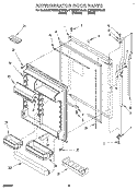 REFRIGERATOR DOOR Diagram and Parts List for KTRS25KDBL00  KitchenAid Refrigerator