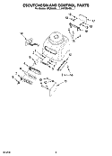 ESCUTCHEON AND CONTROL PARTS Diagram and Parts List for 4KPCB348SPM1  KitchenAid Blender