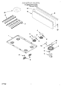 COOKTOP Diagram and Parts List for KDRP407HSS0  KitchenAid Range
