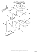 BURNER Diagram and Parts List for SB160PEXQ1  Whirlpool Wall Oven
