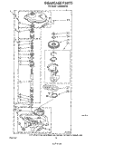 GEARCASE Diagram and Parts List for LA5430XPW5  Whirlpool Washer