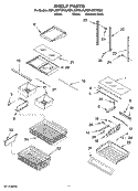 SHELF PARTS Diagram and Parts List for KBFL25ETBL00  KitchenAid Refrigerator