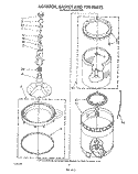 AGITATOR, BASKET AND TUB Diagram and Parts List for LA6040XTW0  Whirlpool Washer