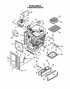 Oven Diagram and Parts List for S8757*3  Roper Range
