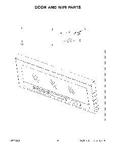 03 - Door And Wifi Parts Diagram and Parts List for WMH78019HV04  Whirlpool Microwave