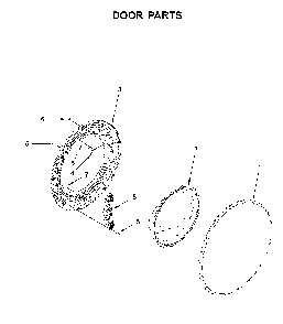 Door parts Diagram and Parts List for 7MWFW6621HC2  Whirlpool Washer
