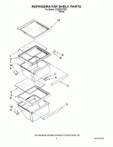 REFRIGERATOR SHELF PARTS Diagram and Parts List for CS25CFXTQ01  Crosley Refrigerator