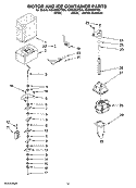 MOTOR AND ICE CONTAINER PARTS Diagram and Parts List for KSSS36QTB00  KitchenAid Refrigerator