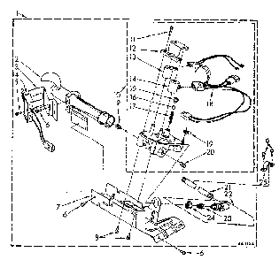 694670 Burner Assembly Diagram and Parts List for LG5701XSN0  Whirlpool Dryer