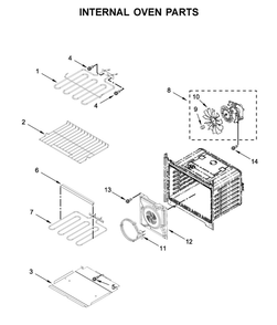 Internal Oven Parts Diagram and Parts List for WOD77EC7HS00  Whirlpool Wall Oven