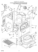CABINET Diagram and Parts List for KGYS850GQ0  KitchenAid Dryer