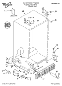 CABINET, LITERATURE Diagram and Parts List for GD25SFXHS04  Whirlpool Refrigerator