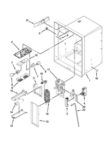 Refrigerator Liner Parts Diagram and Parts List for WRF555SDFZ00  Whirlpool Refrigerator