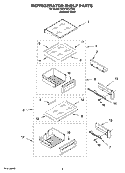 REFRIGERATOR SHELF PARTS Diagram and Parts List for KSSP42QTS00  KitchenAid Refrigerator