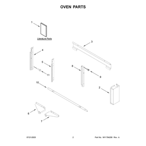 Oven Parts Diagram and Parts List for KMBS730SBE00  KitchenAid Microwave