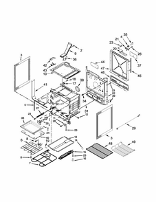 Chassis Parts Diagram and Parts List for YIEL730CS0  Whirlpool Range