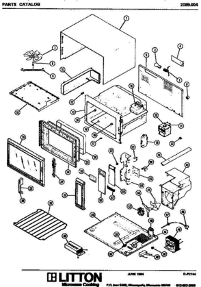 01 - Page 1 Diagram and Parts List for 2089004  Whirlpool Microwave