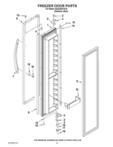 FREEZER DOOR PARTS Diagram and Parts List for KSSC48FTS16  KitchenAid Refrigerator