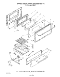OVEN DOOR AND BROILER Diagram and Parts List for SE950PERW3  Whirlpool Range