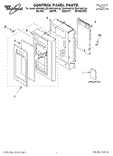 CONTROL PANEL, LITERATURE Diagram and Parts List for MH6150XLB0  Whirlpool Microwave