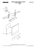 DOOR AND PANEL PARTS Diagram and Parts List for IUD6100YW0  Whirlpool Dishwasher