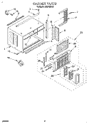 CABINET Diagram and Parts List for ACQ102XA0  Whirlpool Air Conditioner