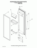 REFRIGERATOR DOOR PARTS Diagram and Parts List for ID5HHEXWS03  Whirlpool Refrigerator