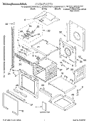 OVEN, LITERATURE Diagram and Parts List for KEBS207DBL11  KitchenAid Wall Oven