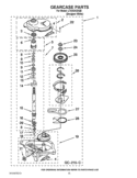 GEARCASE PARTS Diagram and Parts List for LTG5243DQB  Whirlpool Washer Dryer Combo