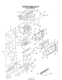 UPPER OVEN Diagram and Parts List for H6358W1  Roper Range
