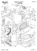 CABINET Diagram and Parts List for LGL7646EQ0  Whirlpool Dryer