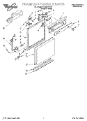 FRAME AND CONSOLE Diagram and Parts List for 7DU900PCDQ1  Whirlpool Dishwasher