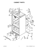CABINET PARTS Diagram and Parts List for WRF990SLAB00  Whirlpool Refrigerator