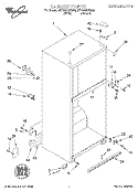 CABINET Diagram and Parts List for 8ET18GKXFN02  Whirlpool Refrigerator