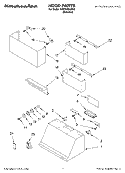 SECTION Diagram and Parts List for KWCU380JSS0  KitchenAid Range Hood
