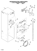 REFRIGERATOR LINER PARTS Diagram and Parts List for KSSO42QMW00  KitchenAid Refrigerator