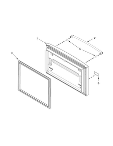 Freezer Door Parts Diagram and Parts List for KRFC300ESS00  KitchenAid Refrigerator