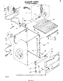 CABINET Diagram and Parts List for DP6880XLP1  Whirlpool Dishwasher