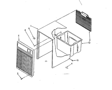 Cabinet Parts Diagram and Parts List for 42850157  Whirlpool Dehumidifier