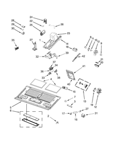 Interior And Ventilation Parts Diagram and Parts List for KMHC319EWH0  KitchenAid Microwave
