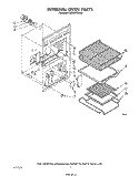 INTERNAL OVEN Diagram and Parts List for SB130PERW0  Whirlpool Range