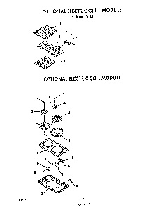 ^electric Grill Diagram and Parts List for 2496*2  Roper Range