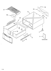 Cabinet Parts Diagram and Parts List for 11055846401  Kenmore Laundry Accessories